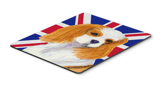 Caroline's Treasures SS4969MP Cavalier Spaniel with English Union Jack British Flag Mouse Pad, Hot Pad or Trivet for Home Office Gaming Working