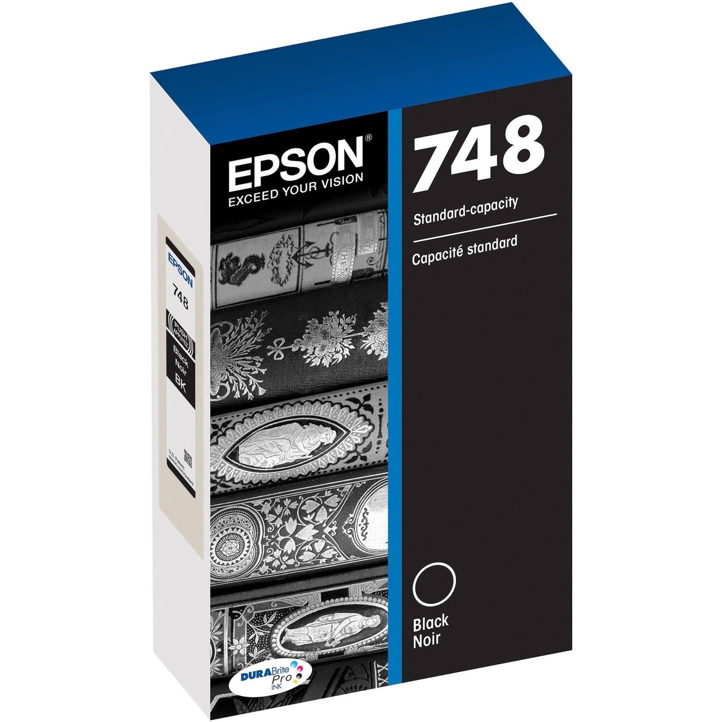 Epson 748 DURABrite Pro Ink Standard Capacity Black Cartridge (T748120) Works with Workforce WF-6530, WF-6590, WF-8590, WF-6090, WF-8090
