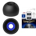JVC EP-FX10 Spiral Dot Earpieces - Set of (4) Eartips, Sizes Small Through Large, Fits Many JVC Models (Large) Black