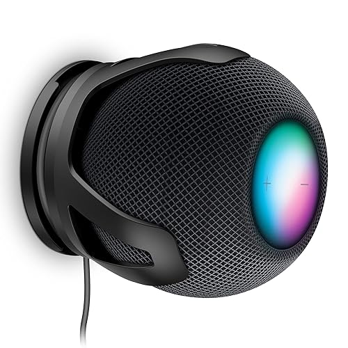 PlusAcc for HomePod Mini Wall Mount - Holder Mount Compatible with Homepod Mini, No Muffled Sound, with Cord Management, Space Saving Accessories for
