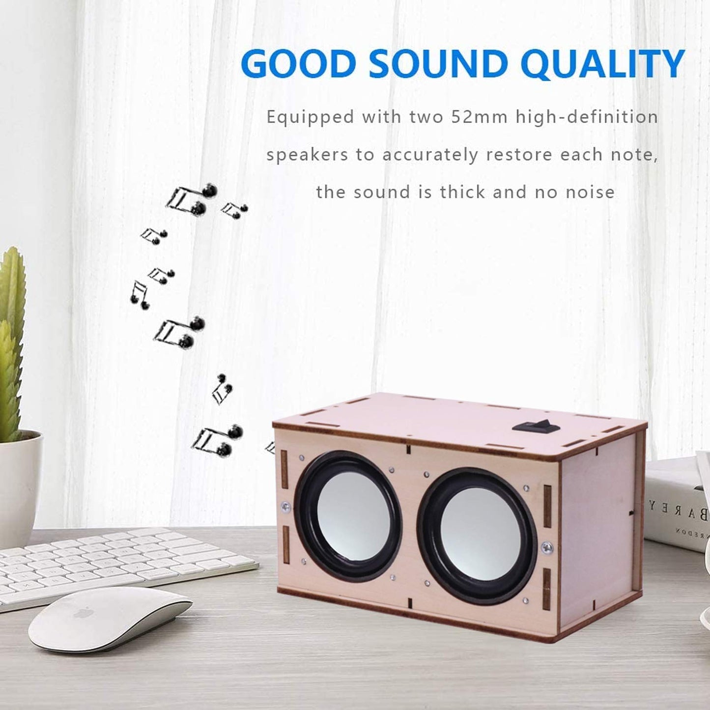 CYOEST DIY Bluetooth Speaker Box Kit Electronic Sound Amplifier - Build Your Own Portable Wood Case Bluetooth Speaker Sound - Science Experiment