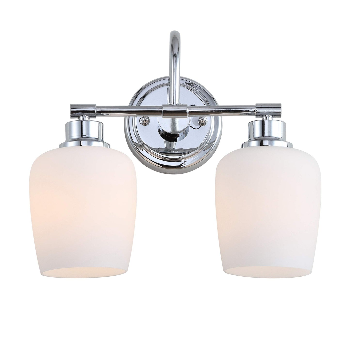 SAFAVIEH SCN4051A Rayden Chrome 2-Light Bathroom (LED Bulbs Included) Sconce