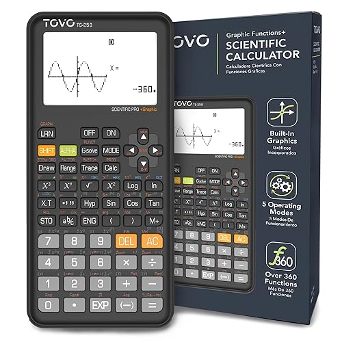 TOVO 2026 Upgraded Scientific Calculator with Graphic Functions, Massive 3" Screen, 360+ Functions Multi-Mode Graphing Calculators for Students, High
