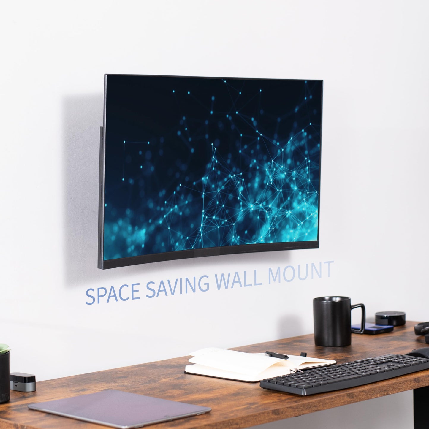 VIVO Height Adjustable 17 to 32 inch Single Monitor Articulating Wall Mount for Standing Workstations, Fits 1 Screen with Max VESA 100x100mm, Black