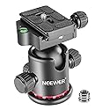 Neewer Professional Metal 360 Degree Rotating Panoramic Ball Head with 1/4 inch Quick Release Plate and Bubble Level,up to 17.6pounds/8kilograms,for