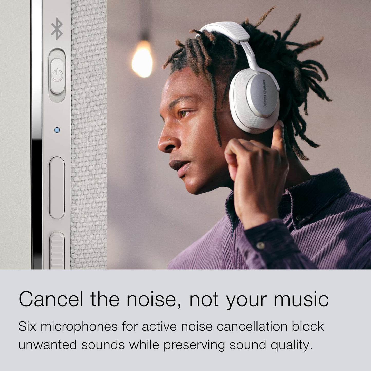 Bowers & Wilkins Px7 S2 Over-Ear Headphones - Advanced Noise Cancellation, Technical Fabrics, 30-Hour Battery Life, 15-Min Quick Charging, Grey