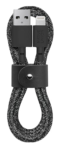 Native Union Belt Cable USB-A to Lightning - 4ft Ultra-Strong Reinforced [MFi Certified] Durable Charging Cable with Leather Strap Compatible…