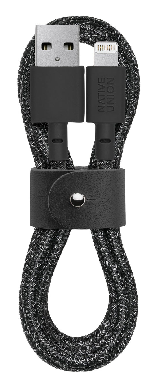 Native Union Belt Cable USB-A to Lightning - 4ft Ultra-Strong Reinforced [MFi Certified] Durable Charging Cable with Leather Strap Compatible…