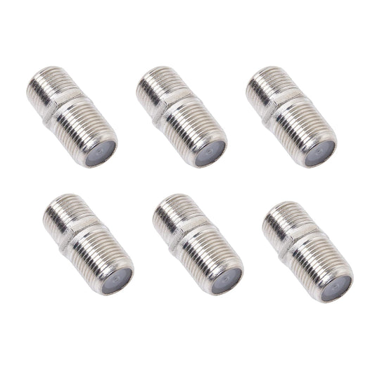 SQRUIHAO 6 Pack Coaxial Cable Connector, RG6 Coax Cable Extender F-Type Gold Plated Adapter Female to Female for TV Video, Antenna, Cable Modem