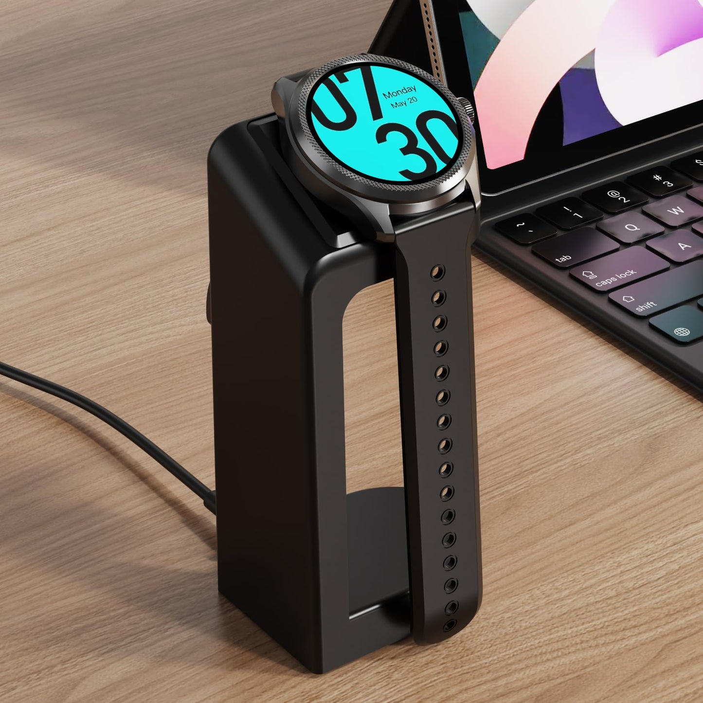Soarking Replacement Connection Charging Dock Compatible with Ticwatch Atlas/Pro 5 Enduro/Pro 5/3 Charger Stand Station Case Friendly with 5 Feet