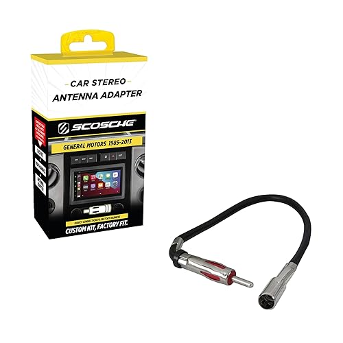 Scosche MDA1B Micro/Delco Antenna Adapter for Aftermarket Car Stereo Compatible with Select 1985-2013 GM and Import Vehicles - Car Radio Antenna