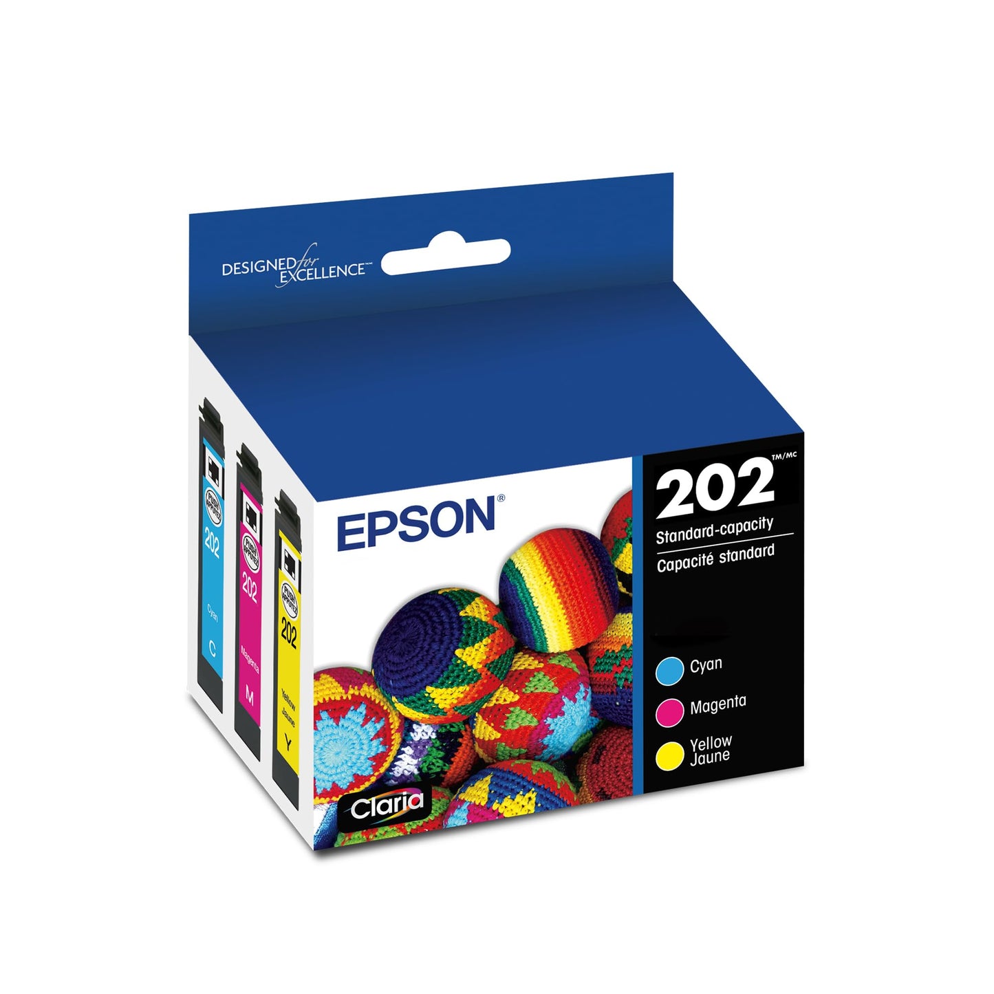 Epson 202 Claria Ink Standard Capacity Color Combo Pack (T202520-S) Works with Workforce WF-2860, Expression XP-5100