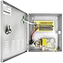 9 Channel 12 Volt DC Output 5A CCTV Distributed Power Supply Box for Security Camera with AC Plug and Lock for Security Cameras, DVRs, CCTV Power…