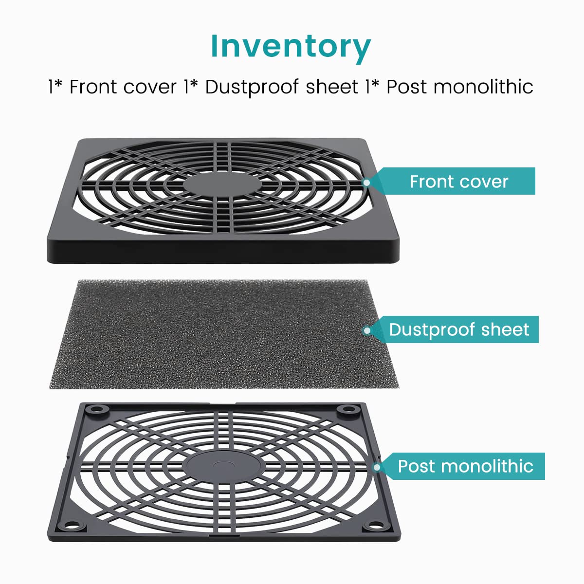 Wathai 2 Pack 120mm PC Fan Dust Filter Cover Computer Mess