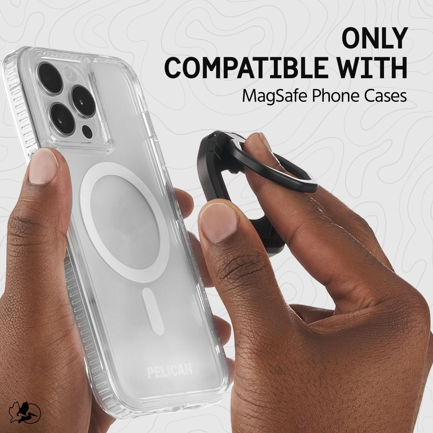 Pelican 3-in-1 Magnetic Phone Grip with Phone Stand and Bottle Opener - Rotatable and Removable for MagSafe Accessories - Magnetic iPhone Holder