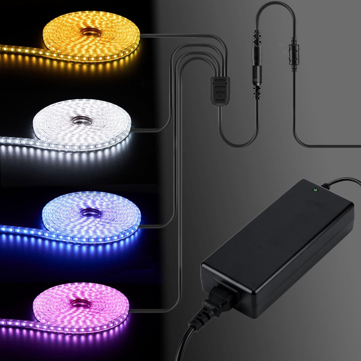 12V 10A Power Supply Adapter AC100-240V to DC12V10A Max120W Power Supply Adapter Converter with 5.5x2.1mm DC Output Jack for WS2815 WS2811 5050 3528…