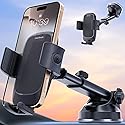 pop-tech Phone Mount for Car, [Military-Grade Suction] Universal Cell Phone Holder for Your Car Dashboard Windshield Window, Automobile Cradle Fit