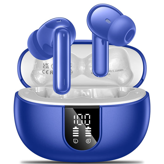Wireless Earbuds, 2024 Wireless Headphones HiFi Stereo Earphones with 4 ENC Noise Canceling Mic, 42Hs Playtime In Ear Earbud, Bluetooth 5.3 Sport