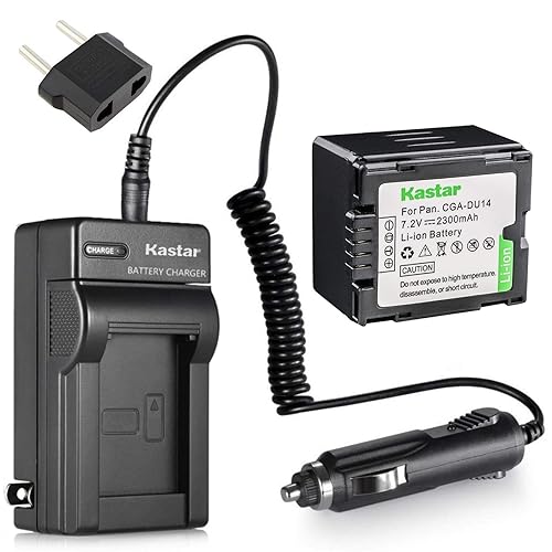 Kastar Battery and Charger Replacement for Panasonic VDR-D230 VDR-D250 VDR-D300 VDR-D310 VDR-M30 VDR-M50 VDR-M53 VDR-M70 VDR-M95 VDR-M250 Camcorder