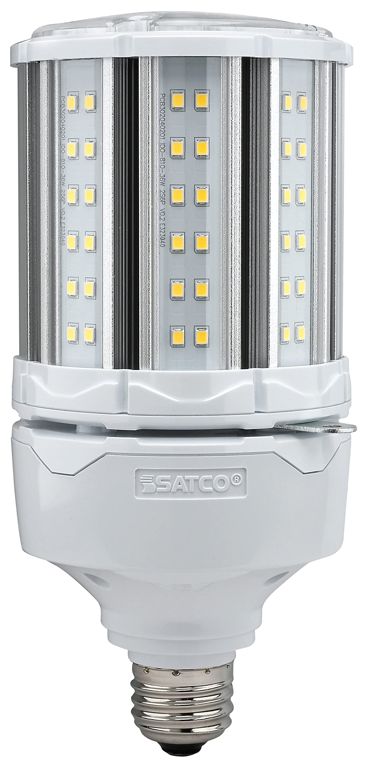 Satco S39672 Medium Light Bulb in White Finish, Un-Lensed
