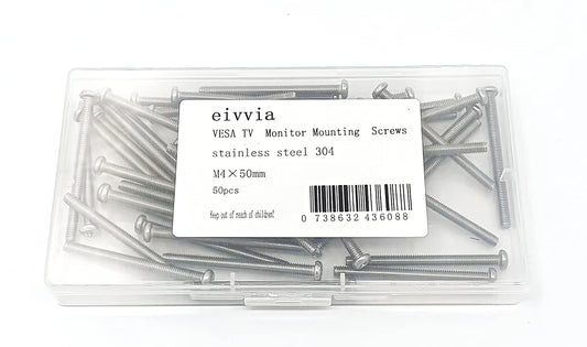 eivvia 50Pcs VESA TV Monitor Mounting Screws M4 x 50mm
