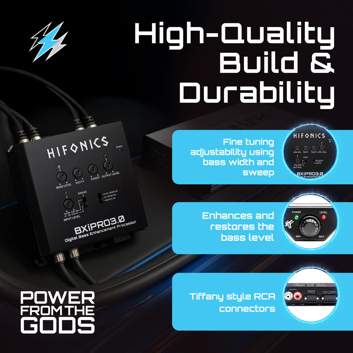 Hifonics BXiPRO3.0 Digital Bass Enhancement Processor with Dash Remote