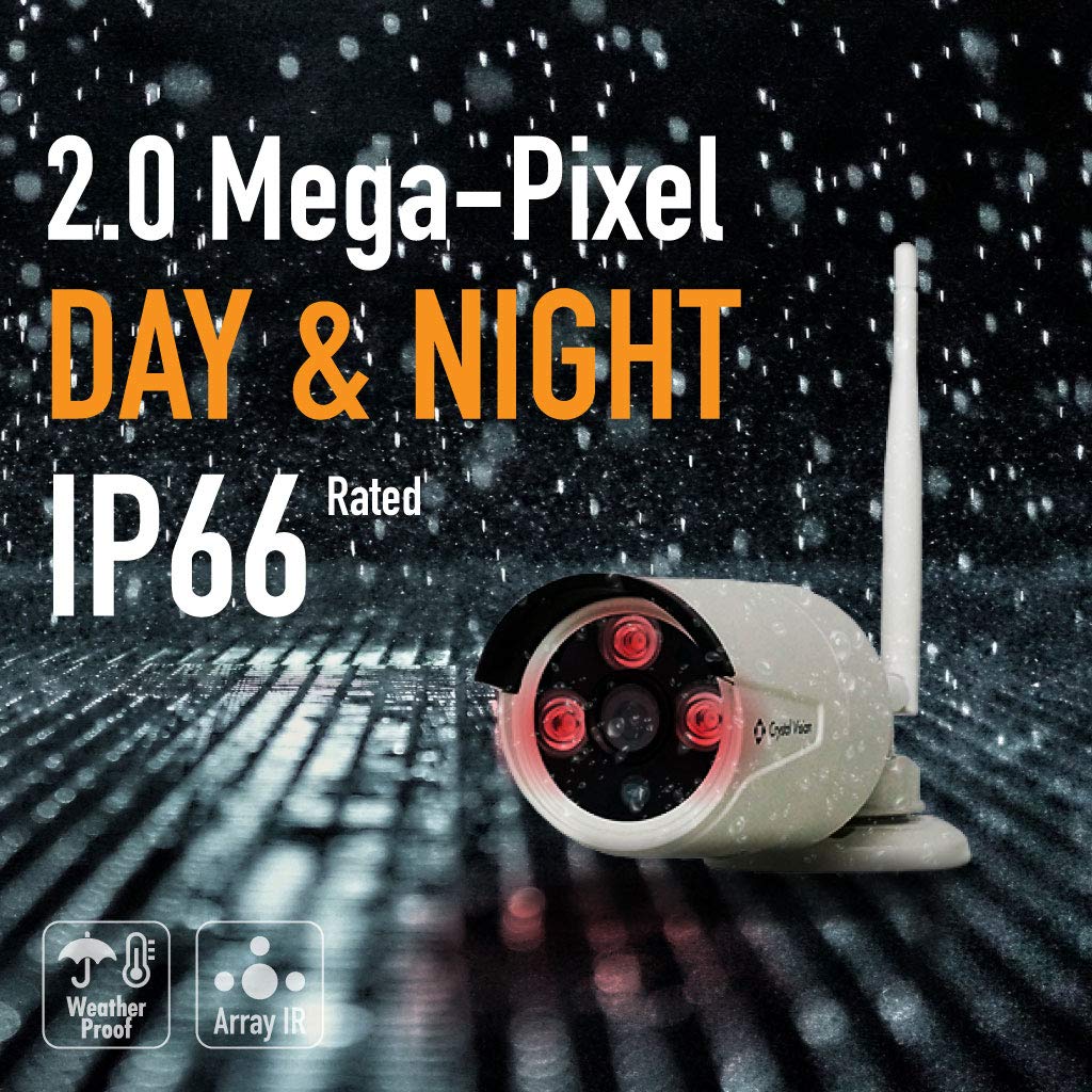 [New Upgrade] Crystal Vision CVT-20WB 3MP Wireless HD Camera Add-on/Replacement (Button Type) for CVT804A/CVT808A/CVT808N