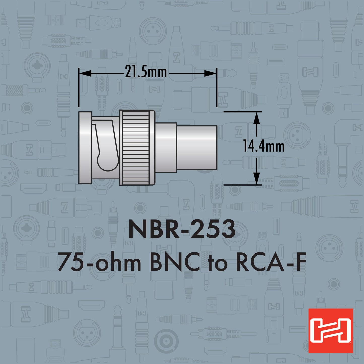 Hosa NBR-253 75-ohm Adaptor, RCA to BNC