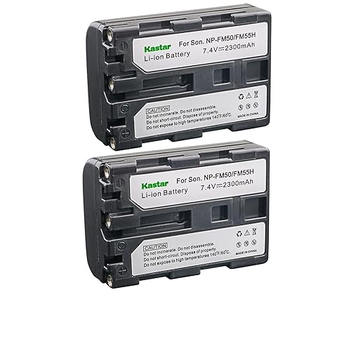 Kastar 2-Pack NP-FM50 / NP-FM55H Battery 7.4V 2300mAh Replacement for Sony CCD-TRV126, CCD-TRV128, CCD-TRV138, CCD-TRV150, CCD-TRV208, CCD-TRV218