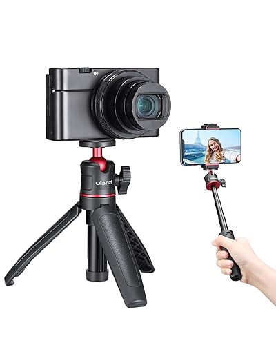 MT-08 Black Mini Tripod for Camera, 1/4" Screw Universal Tripod Compatible with DJI OSMO Pocket 3/Insta 360 x 5/OSMO 360/Xtra/Sony/Canon/Nikon