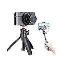 MT-08 Black Mini Tripod for Camera, 1/4" Screw Universal Tripod Compatible with DJI OSMO Pocket 3/Insta 360 x 5/OSMO 360/Xtra/Sony/Canon/Nikon