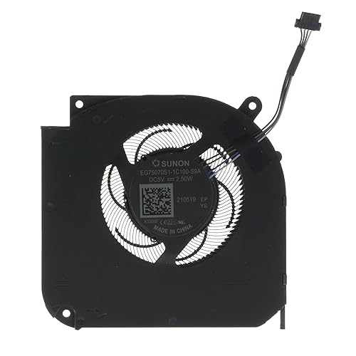 Replacement CPU Cooling Fan for TongFang THER7GK5M6-1411 GK5MP6O Maingear Vector Pro MG-VCP17 EG75070S1-1C100-S9A