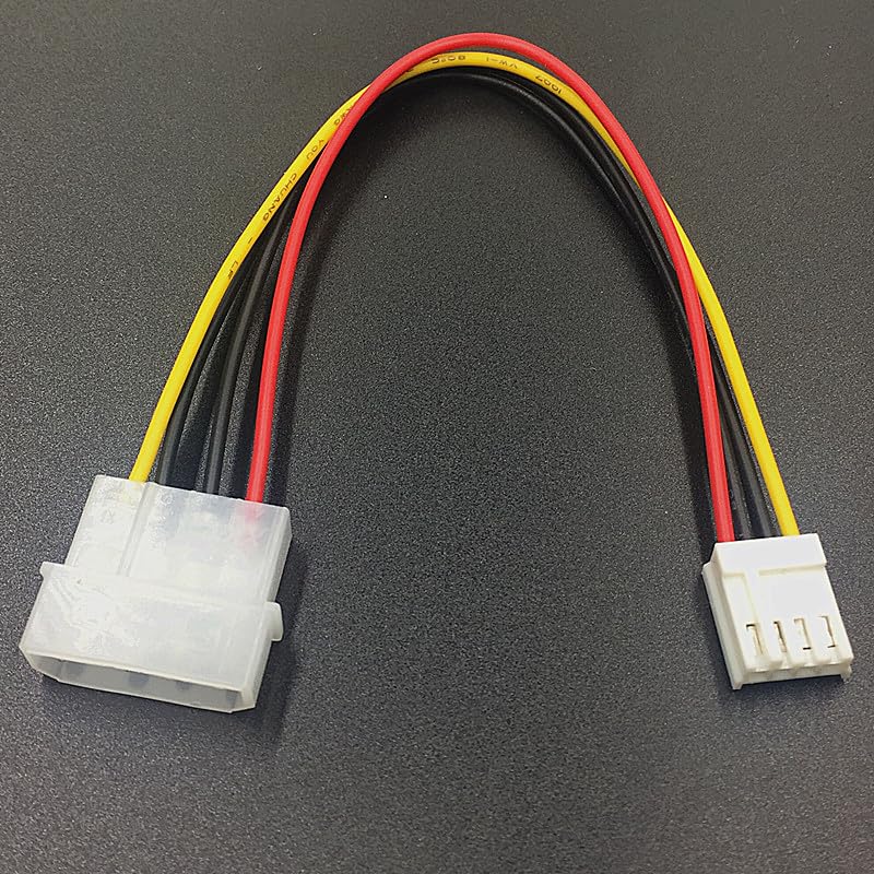 ThtRht 4 Pack Molex to Floppy Adapter 4 Pin IDE to 4P FDD Hard Drive Power Supply Cable Connector Convertor Extension Cord Wire for Old Computer