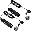 COMICA CVM-V02C XLR 48V Phantom Power Cardioid Lavalier Microphone,with Lapel Clip and Wind Muff,Lapel Mic for Camera Canon Sony Panasonic Camcorders
