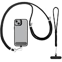 2 Pcs Phone Lanyard-1Pcs Adjustable Phone Strap, 1Pcs Wrist Strap, Adjustable Phone Strap Crossbody Universal Cell Phone Lanyard Compatible with Most