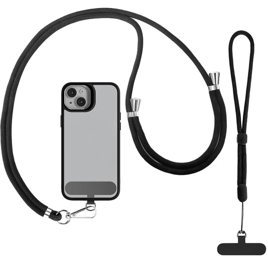 2 Pcs Phone Lanyard-1Pcs Adjustable Phone Strap, 1Pcs Wrist Strap, Adjustable Phone Strap Crossbody Universal Cell Phone Lanyard Compatible with Most
