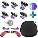 Elite Series 2 Gaming Controller Accessories Kit with Thumbsticks, D-Pads, Paddles, Trigger Buttons for Elite Series 2 Core (Rainbow)