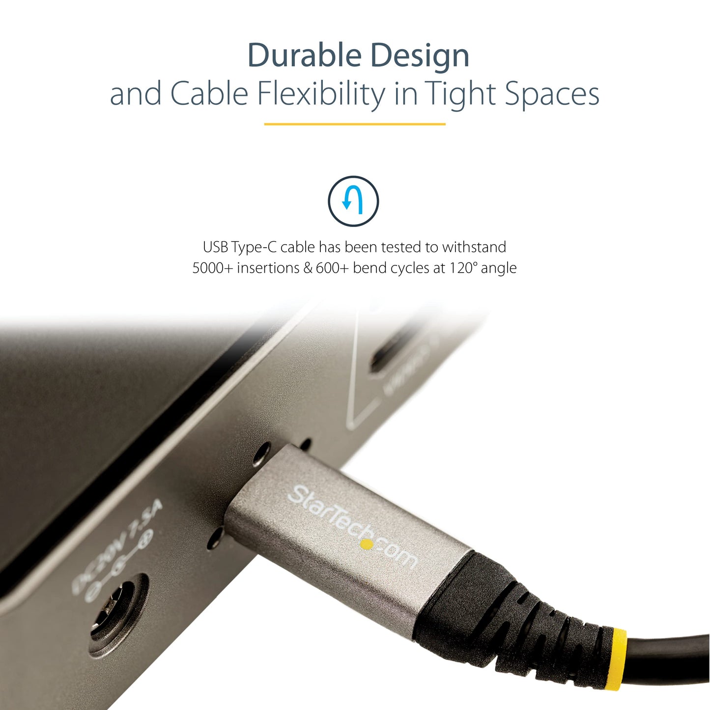 StarTech.com 6ft (2m) USB C Cable 5Gbps - Durable USB-C Cable - USB 3.2 Gen 1 Type-C Cable - 100W (5A) Power Delivery Charging, DP Alt Mode - USB C