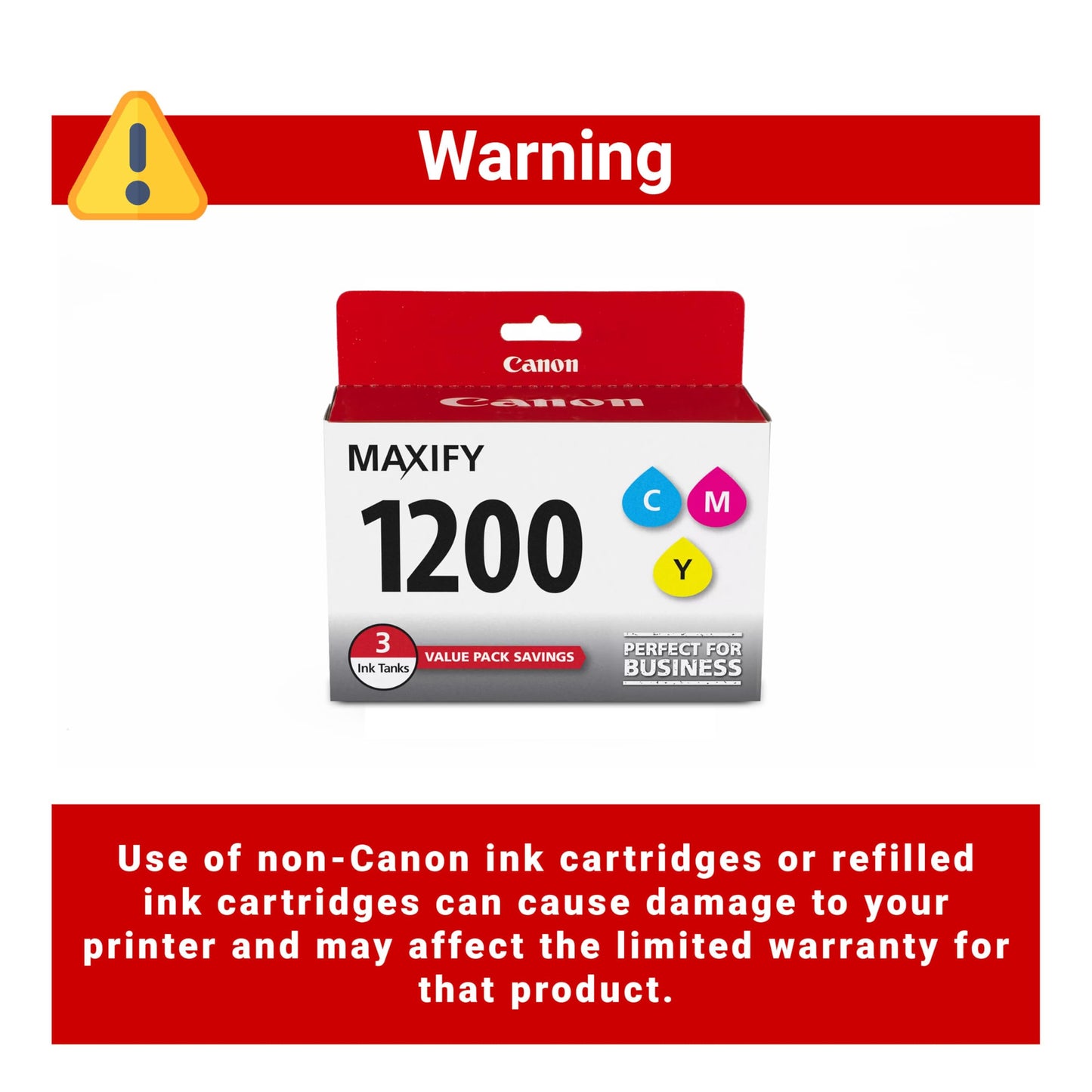 Canon MAXIFY PGI-1200 3Color Multi Pack Ink Compatible to MB2120, MB2720, B2020, MB2320, Cyan, Magenta, Yellow