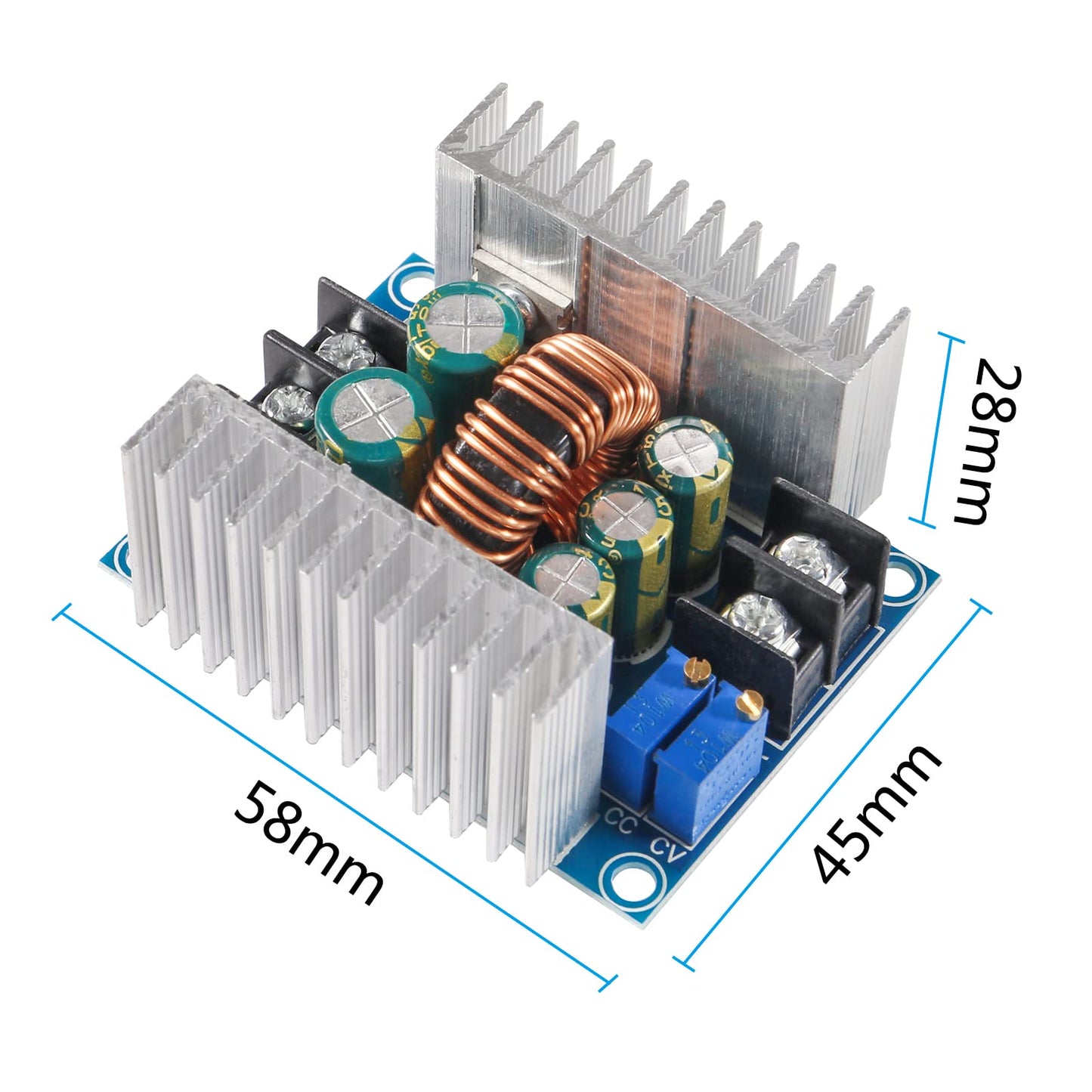 QCCAN 2PCS 20A 300W DC-DC Buck Converter Step Down Module Adjustable DC 6-40V to 1.2-36V Voltage Regulator Buck Converter Constant Current Power…