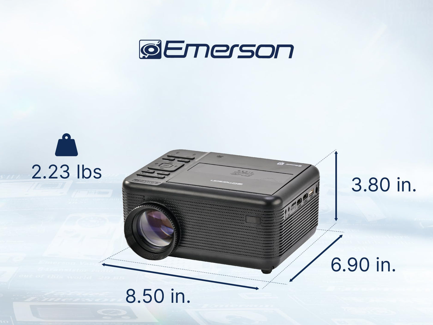 Emerson EVP-2504 120-Inch Home Theater LCD Projector with Built-In TV Tuner and DVD Player