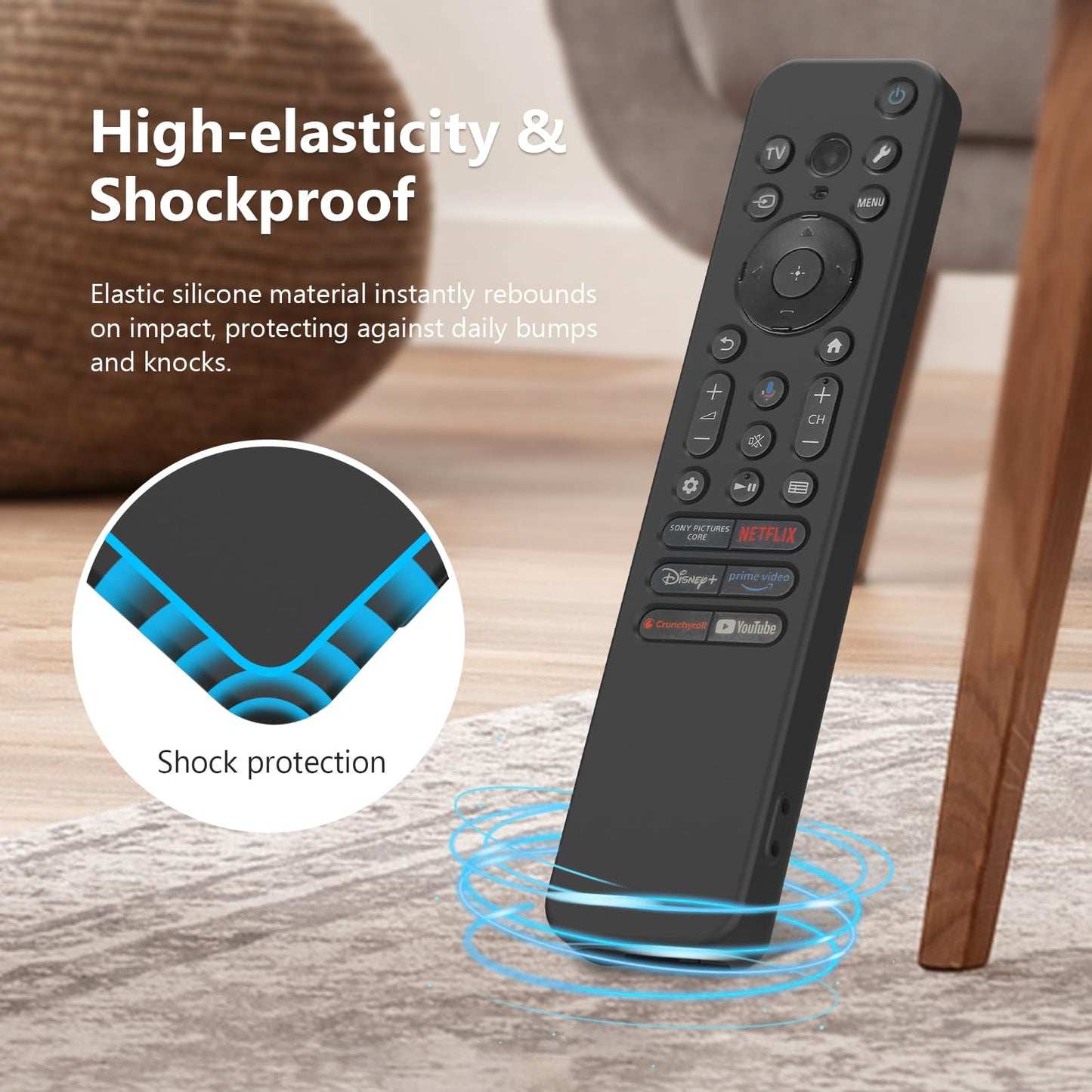LEFXMOPHY Case Cover for Sony RMF-TX910U / TX920U TV Remote Control Protector Sleeve - Black