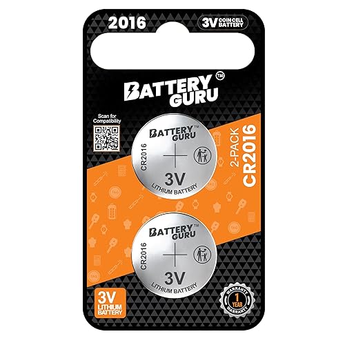 Car Key Battery Replacement for Lexus RX (2004-2009 RX CR2016 3V Remote Battery) Pack of 2