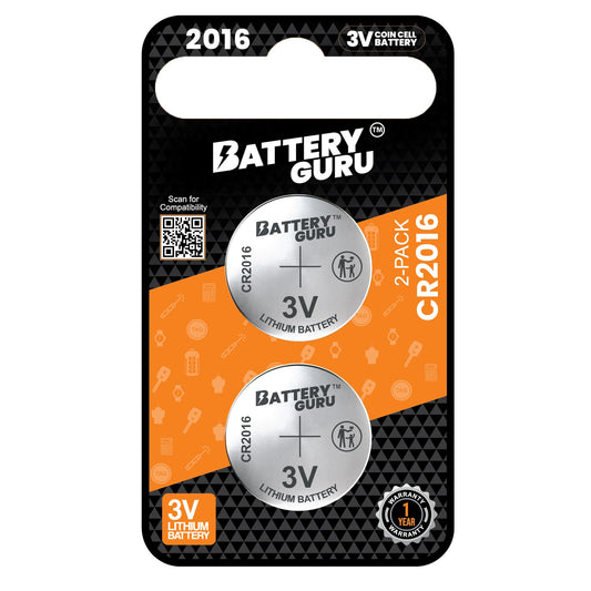 Car Key Battery Replacement for Lexus RX (2004-2009 RX CR2016 3V Remote Battery) Pack of 2