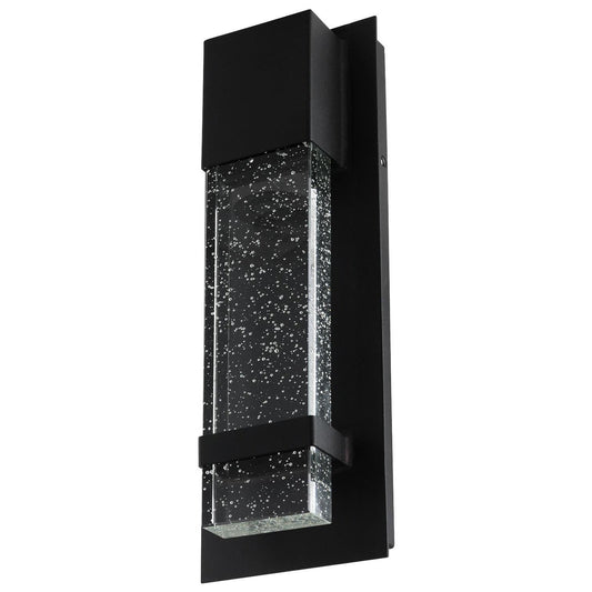 Ciata Wall Sconce Lighting -Integrated LED Reflects Warm White Lighting Through Bubble Glass -Indoor/Outdoor Rectangular Wall Light Fixture -Modern