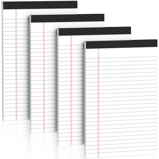 Nichela 5" x 8" Yellow Note Pads 16 Pack of Legal Padds 80gsm Thick Paper Writing Pads 25 Lines Notepad Perforated Double-Sided Printing Small Legal