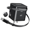 [Esoulk] 65W GaN USB C Charger with 27.5" Retractable Cable, Dual Port Fast Charger with Foldable Plug for iPhone, MacBook & Samsung