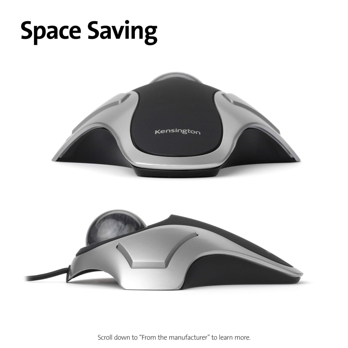 Kensington Orbit Trackball Mouse (K64327F), Silver/Black