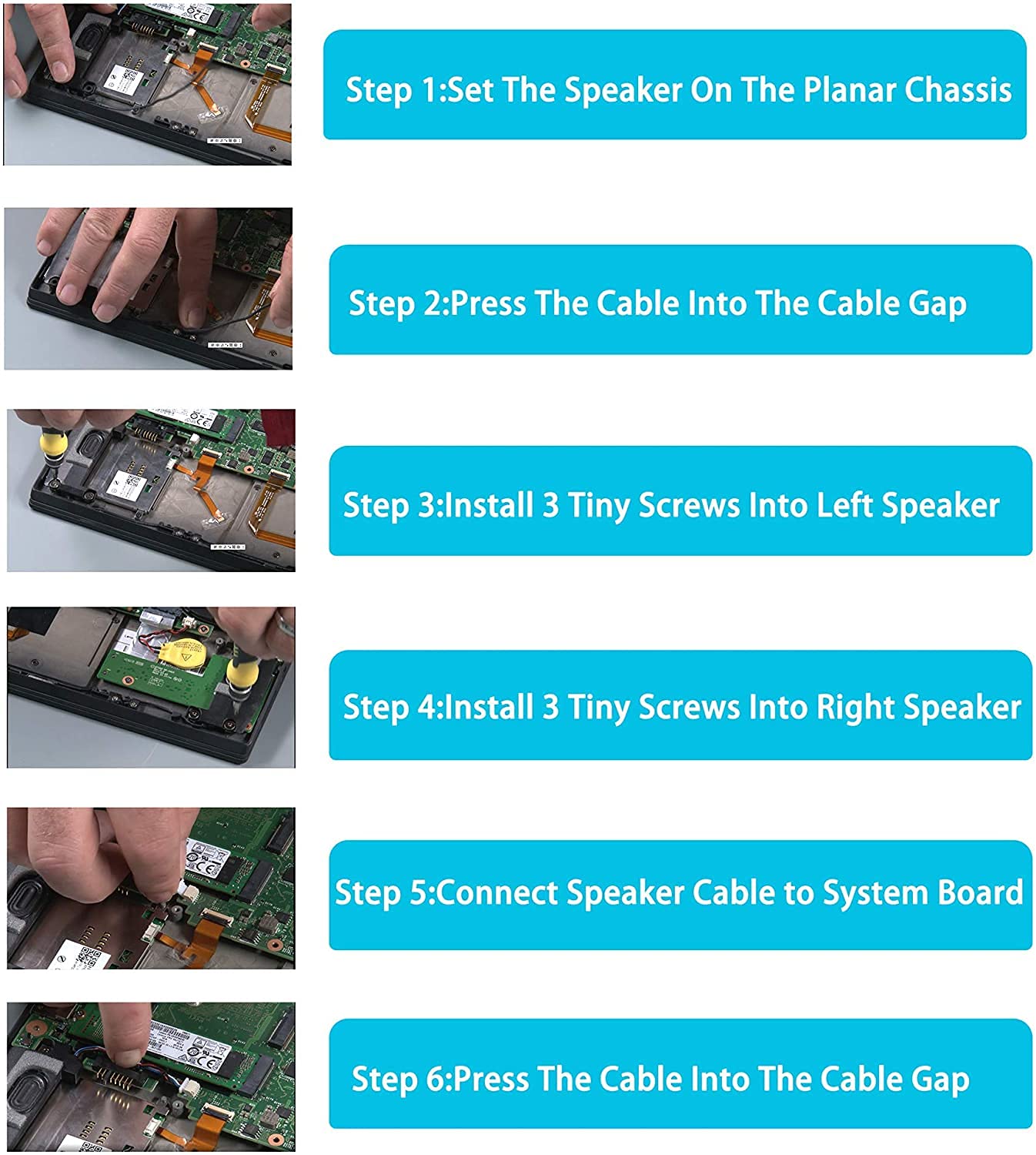 Huasheng Suda Laptop Built in Speaker Replacement for Lenovo Thinkpad T460S T470S ?PK23000N2Y0 PK23000N2N0 00JT988 Fix Sound Distort Buzz Muffled