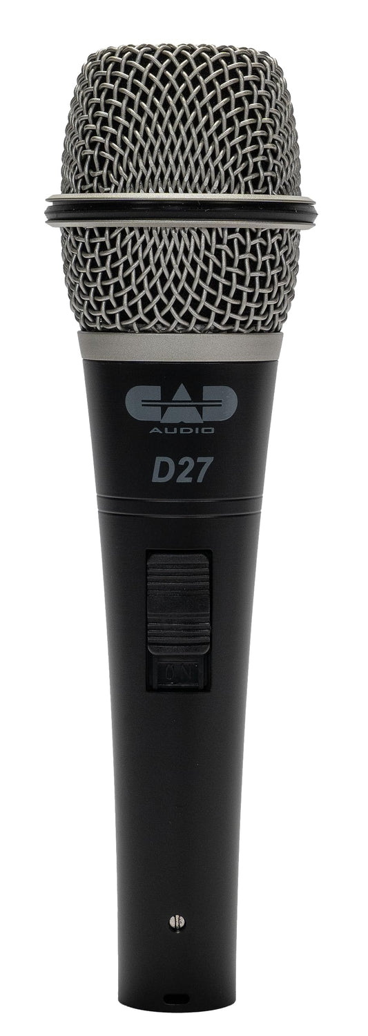 CAD Audio D27 Supercardioid Handheld Dynamic Microphone - QuietTouch On/Off Switch, Neodymium Capsule, Metal Construction